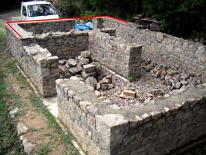 2007/8月末、石積み進行状態